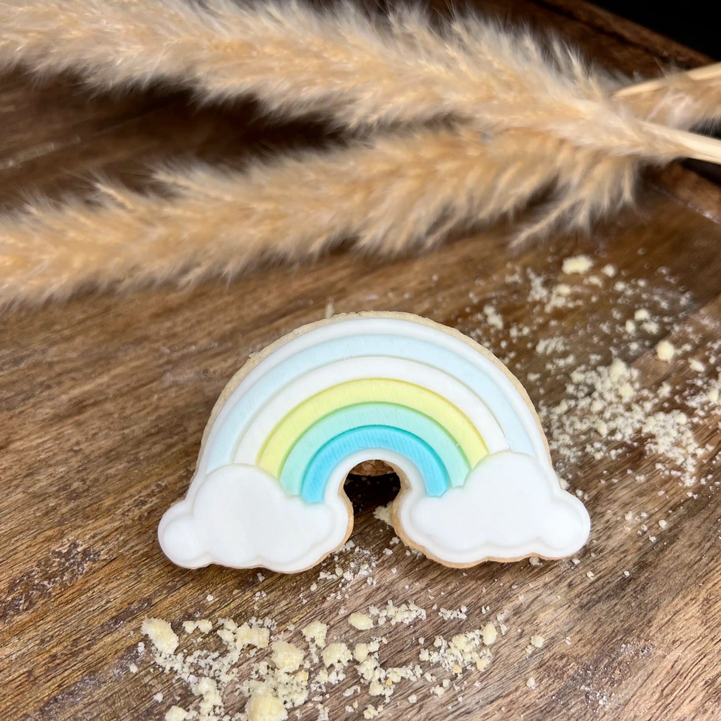 Biscuit arc en ciel nuage
